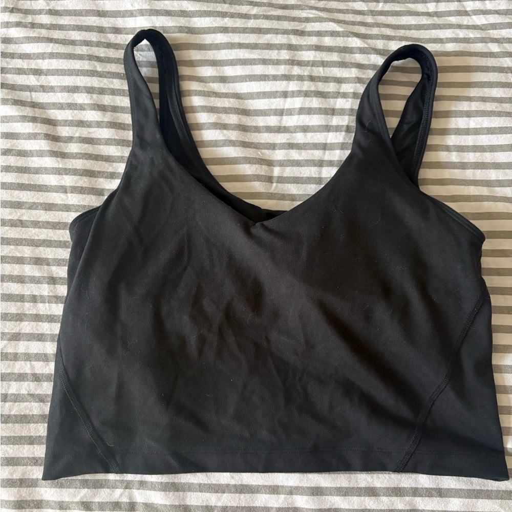 Women's Black active cropped tank top